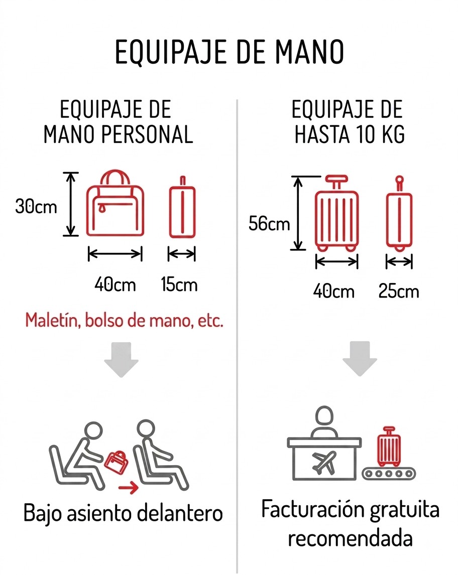 iberia medida maxima maleta avion
